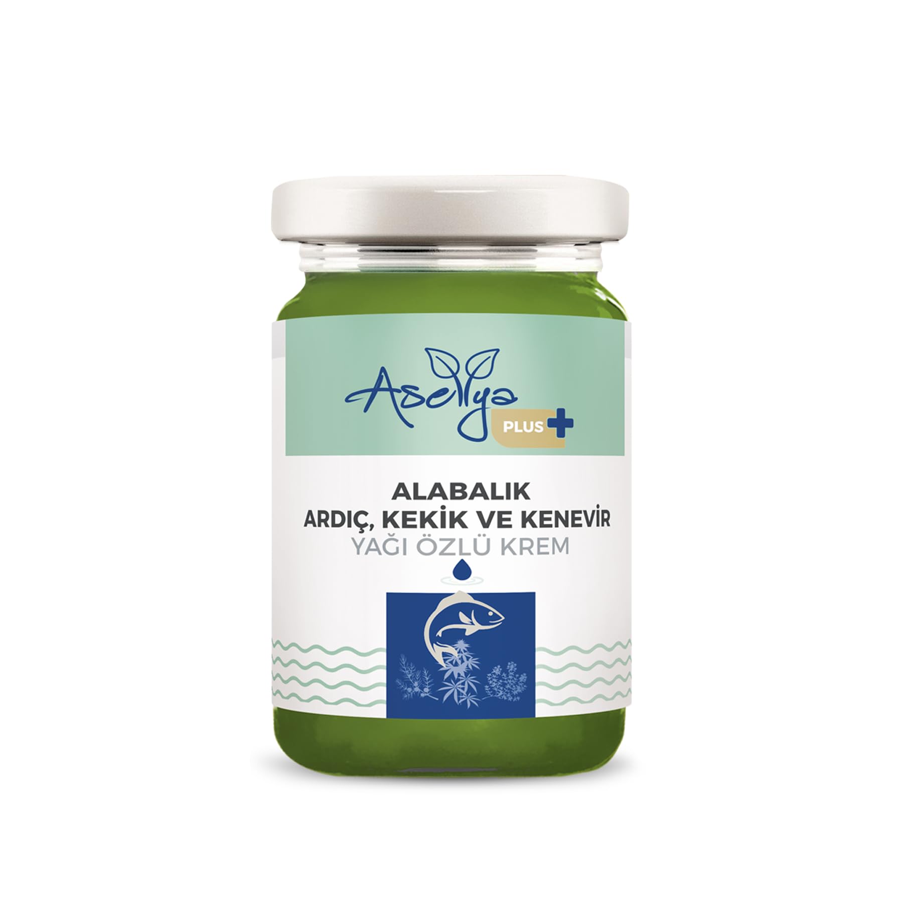 asellya sağlıklı yaşam Alabalık, Ardıç, Kekik Ve Kenevir Özlü Masaj Kremi 100Ml