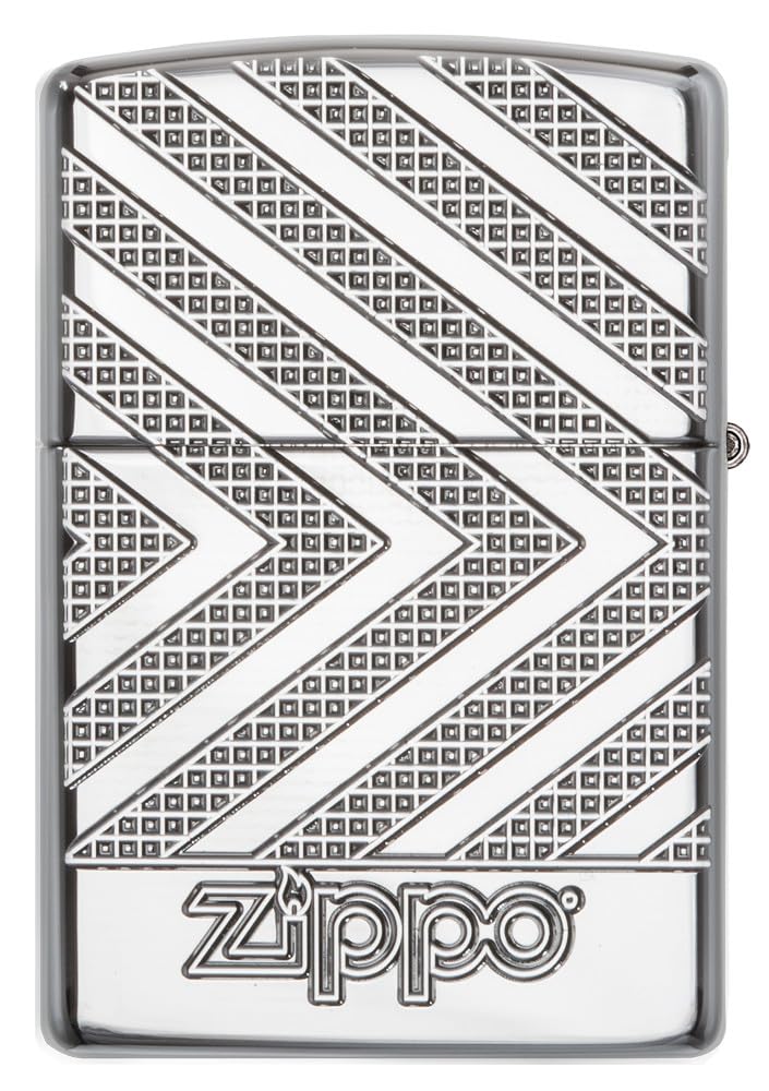 Zippo Briquet tempête – Édition annuelle, Finition Armor Chrome Brillant Poli Miroir, Gravure Profonde avec Incrustation époxy – Rechargeable – Réutilisable – Design Coupe-Vent – Boîte Cadeau