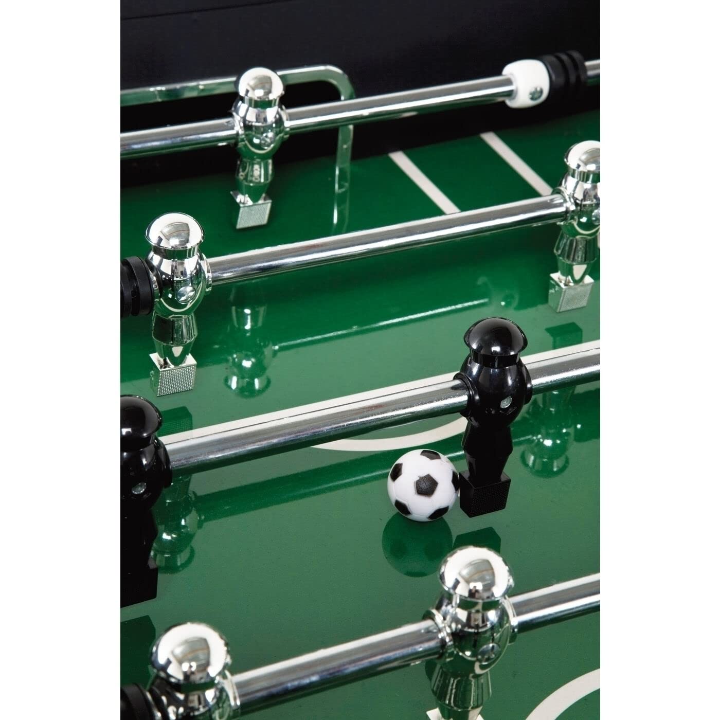 Kare Design Kicker Style , Calcio da Calcio, con 4 Palline, Nero/Argento, 90x125x145 cm (AxLxP)