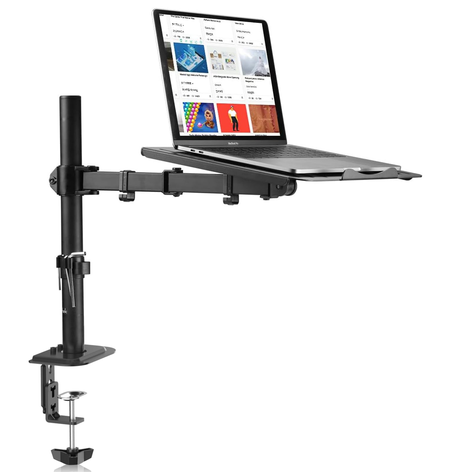 suptek Supporto schermo PC con vassoio per computer portatile, supporto monitor per display LCD/LED pollici - Supporti e Rialzi Per Schermo Accessori Desktop, Parete MD6421TP004
