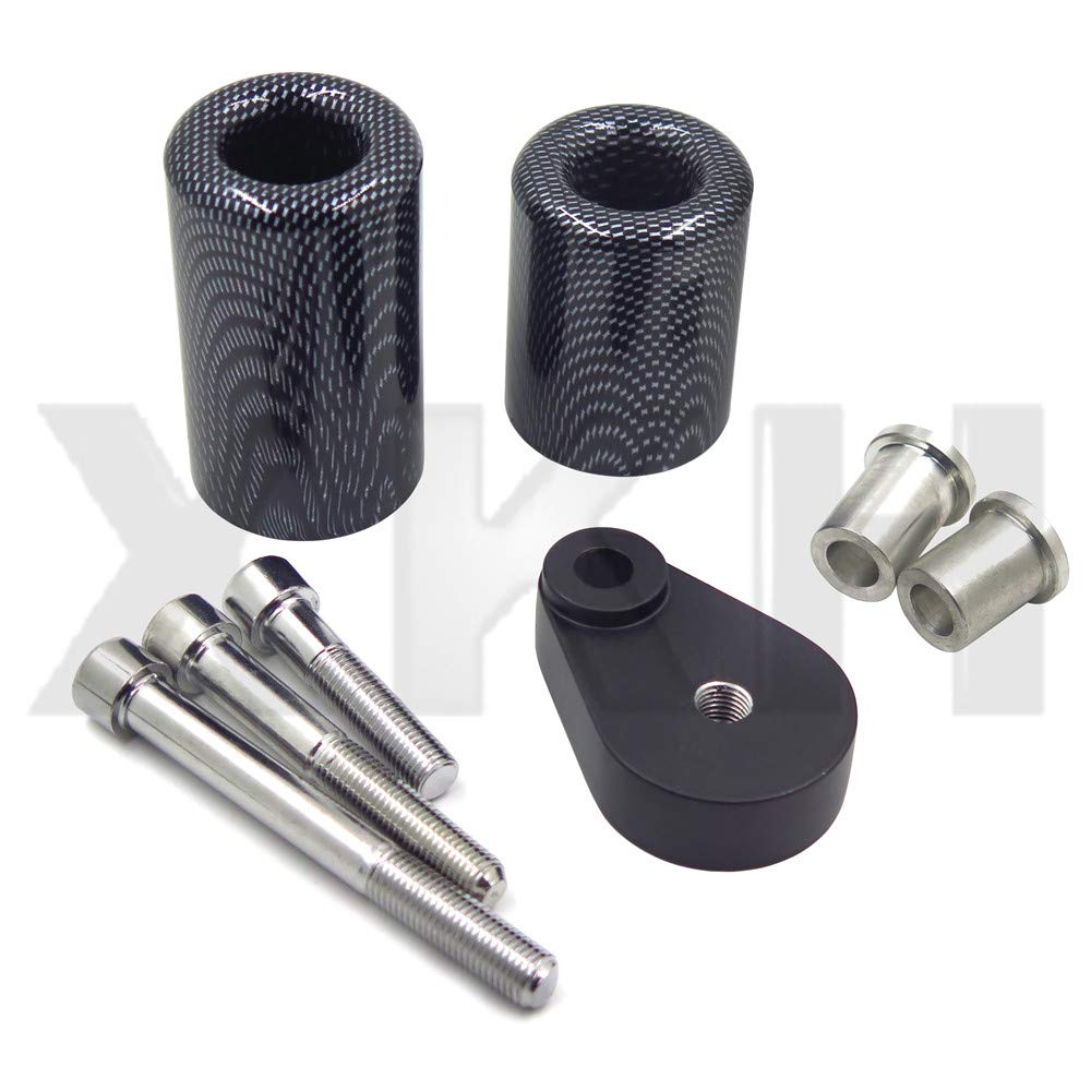 SMT-No Cut Frame Slider Protector Compatible With 2007 2008 Kawasaki Ninja Zx-6R Zx6R Carbon [B00RUELHHO]