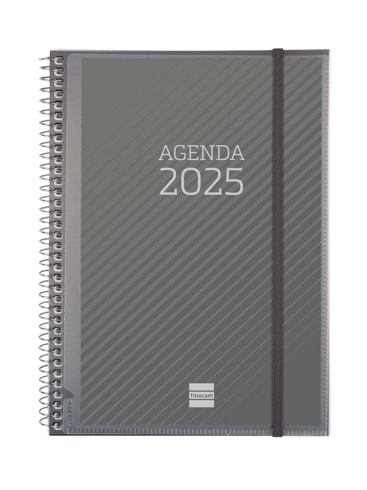 Finocam - Agenda Espiral Personalizable Basics 2025 Semana Vista Horizontal Enero 2025 - Diciembre 2025 (12 meses) Catalán