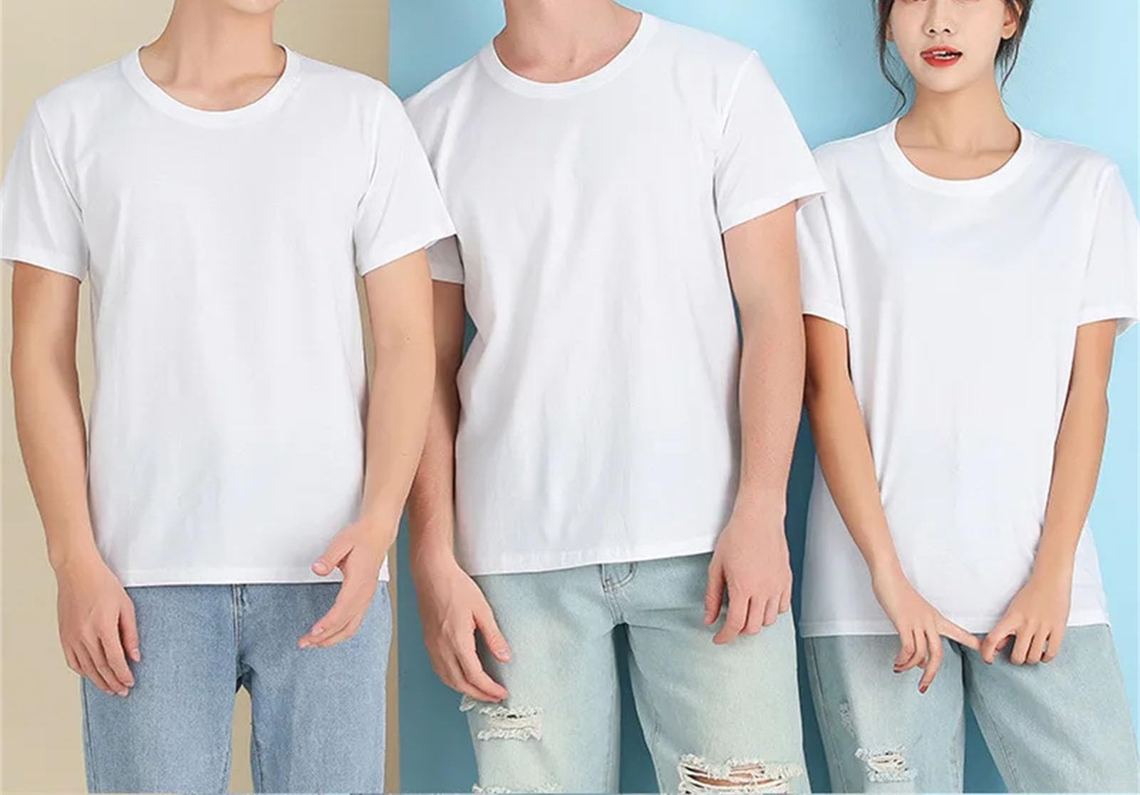 T-shirt da uomo casual in cotone slim fit girocollo a maniche corte t-shirt leggera sportiva top