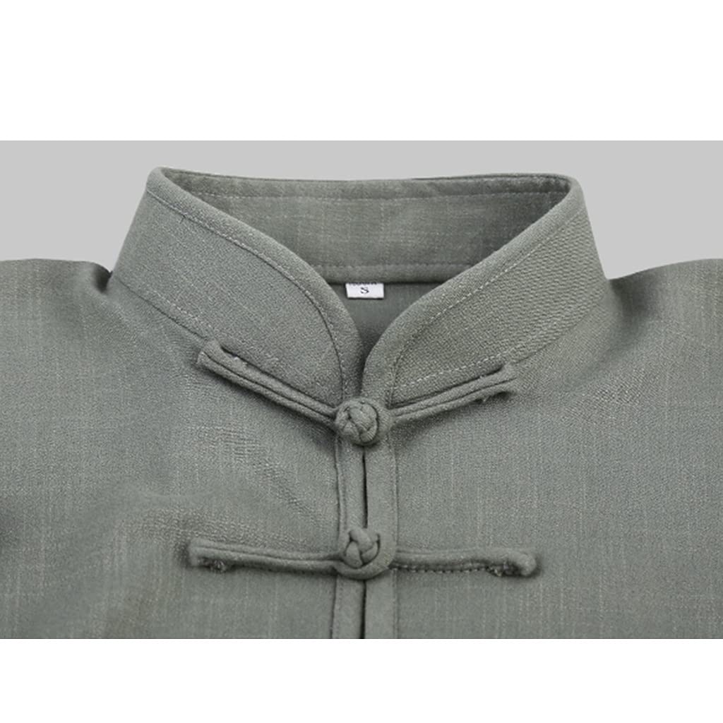 ZHOUXIAO Biancheria di Cotone Stretch Taichi Uniform Uniform Woman Chines Martial Arts Suit Kung Fu Vestiti Zen Meditation Ala Chun Abbigliamento Manica Lunga Camicia Pantalo cyan1-XXS