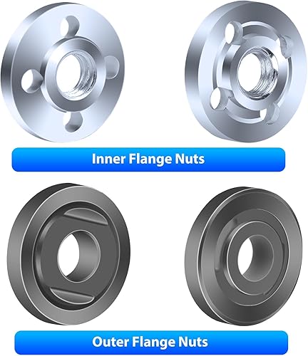 Miniatura 4 de SUNJOYCO Adaptador de amoladora angular de taladro, 6 tuercas de brida de amoladora angular con amoladora de 0.236 pulgadas0.394 pulgadas
