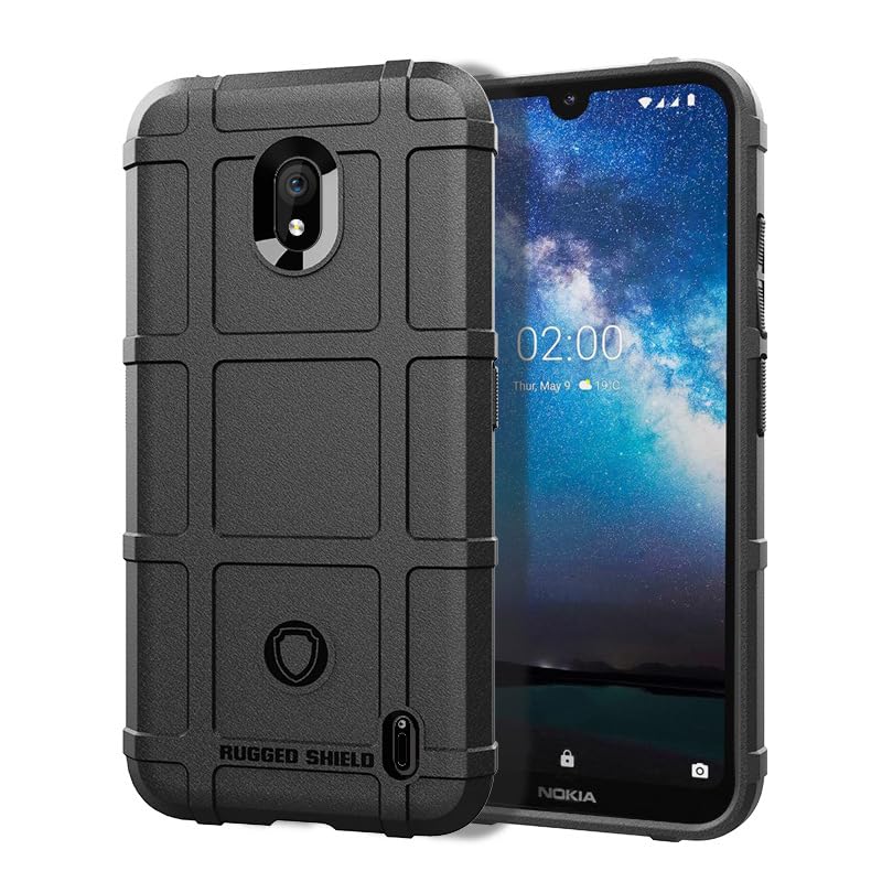 Case Compatible with Nokia 2.2 Shockproof Anti-Drop TPU Soft Shell Cover Black