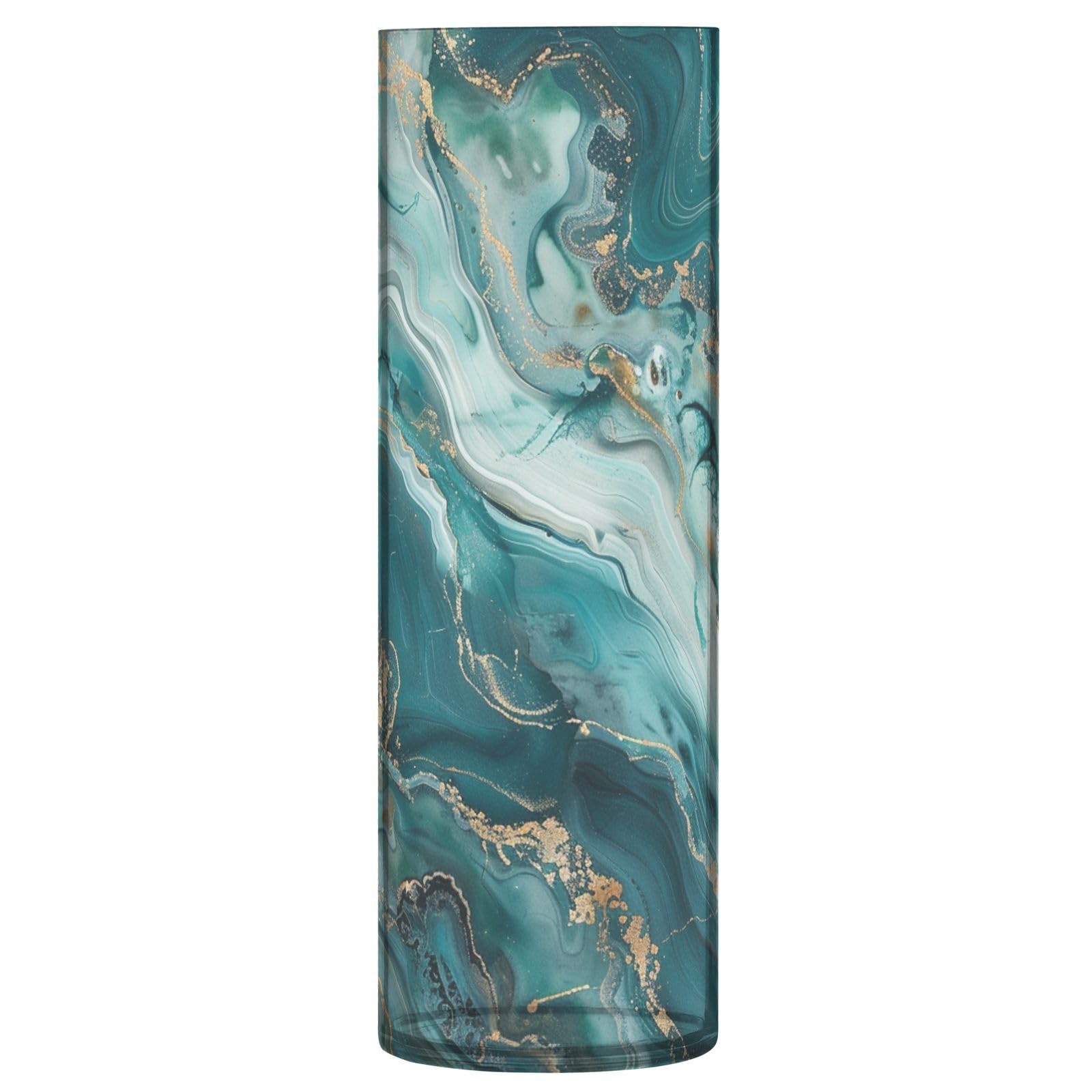 Vases à fleurs en marbre bleu sarcelle ALAZA décoration maison salon
