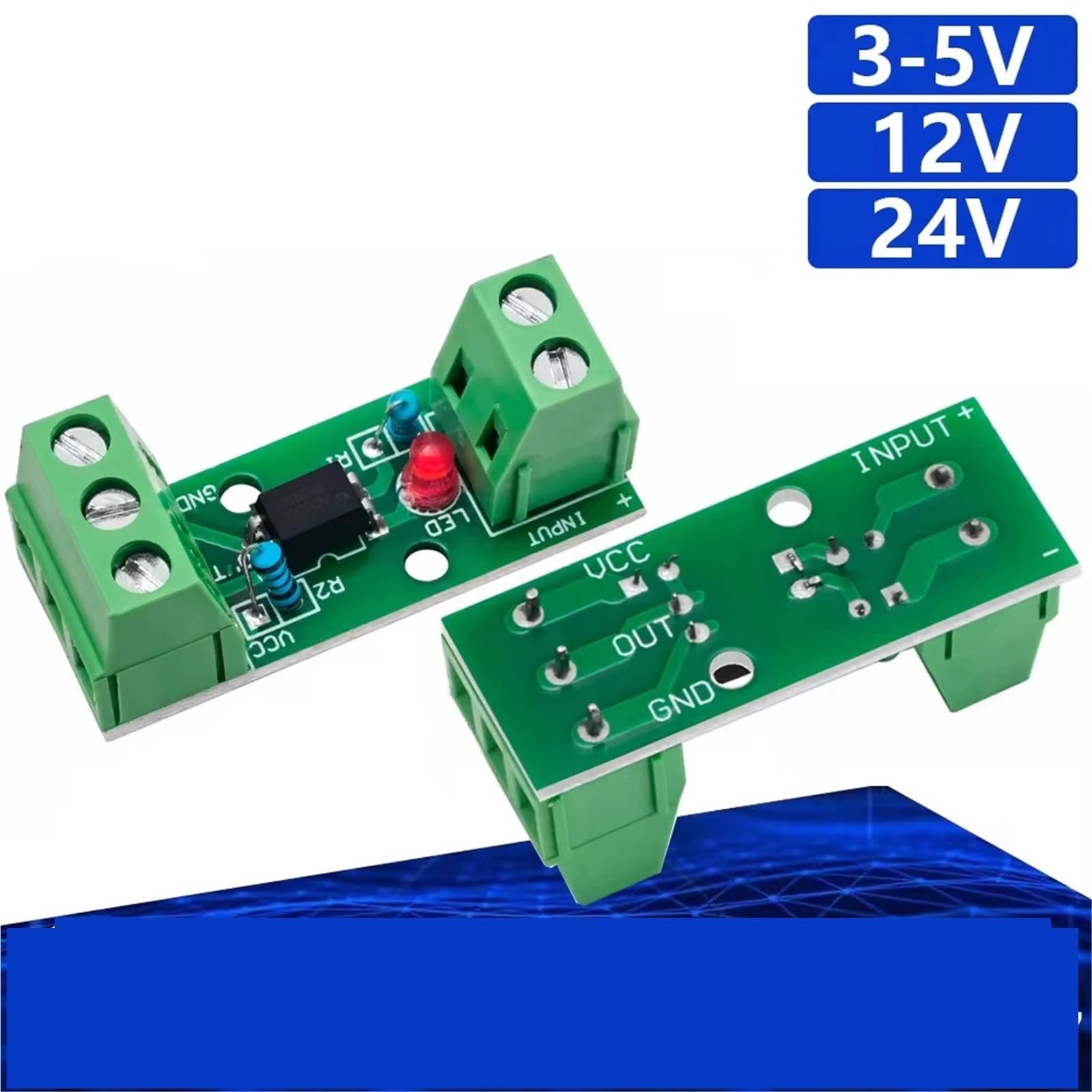 Motortreiber, 10 STÜCKE Kanal-Optokoppler-Isolationsmodul 3 V-5 V/12 V/24 V Optoelektronischer Isolator Führungsschienenhalterung PLC-Antriebsmotorplatine,Intelligente Steuerung(12V)