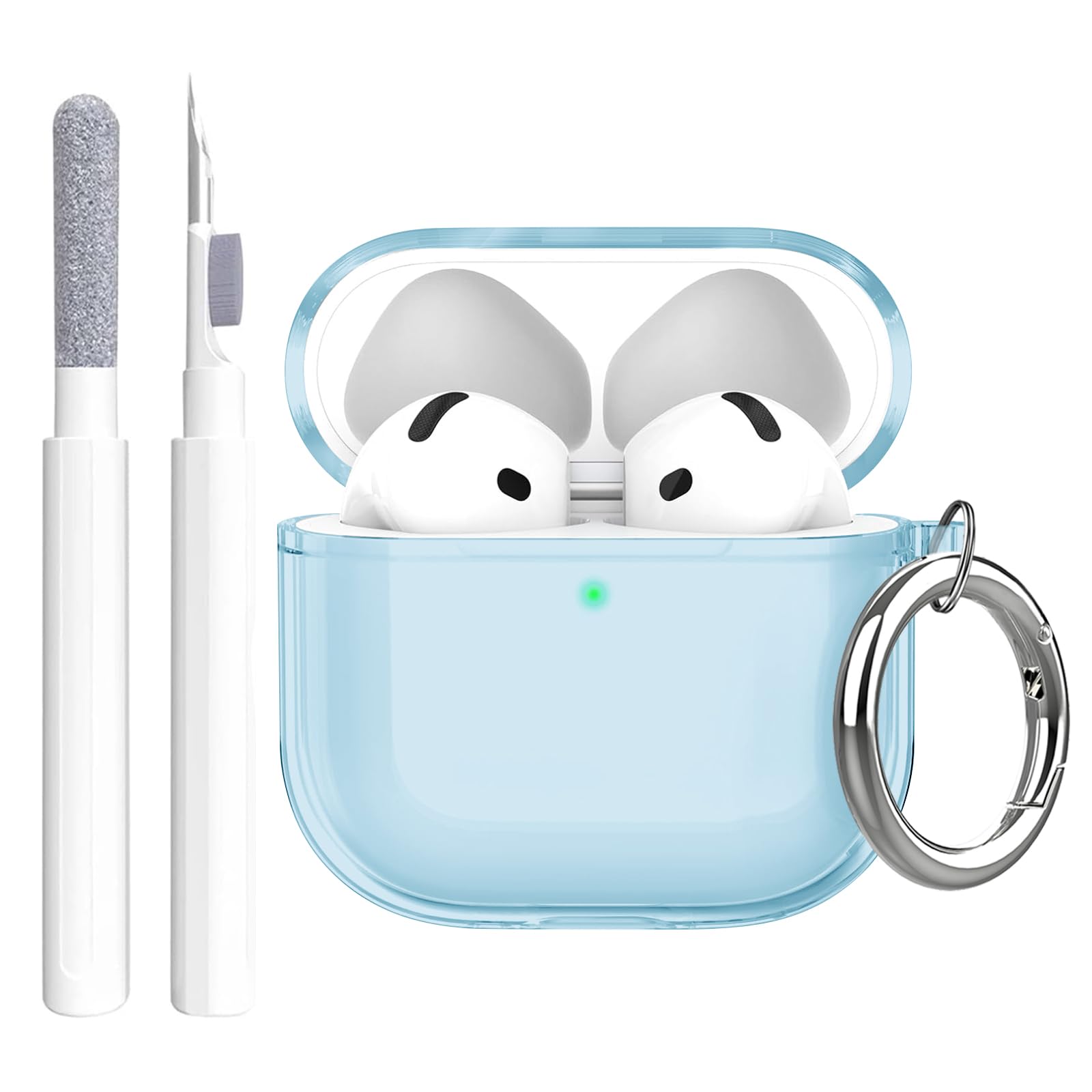 Frylaa Compatible with Airpods 4 Case Clear 2024,Shockproof Clear Case for Airpods 4th Generation Case Cover,Full Protective Soft Transparent TPU Case