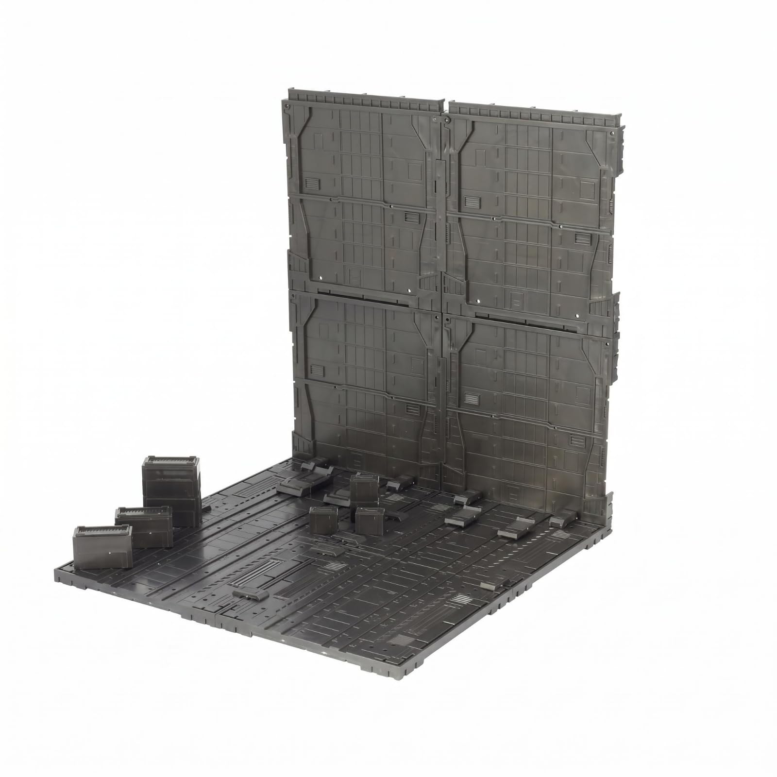 Baoblaze Base per Modellismo Action Figure Supporto Diorama Pannello Industriale Angolare Struttura Plastica Funzione Espositiva Adatto per Collezionisti Ambientazioni Creative, Vt-116-38