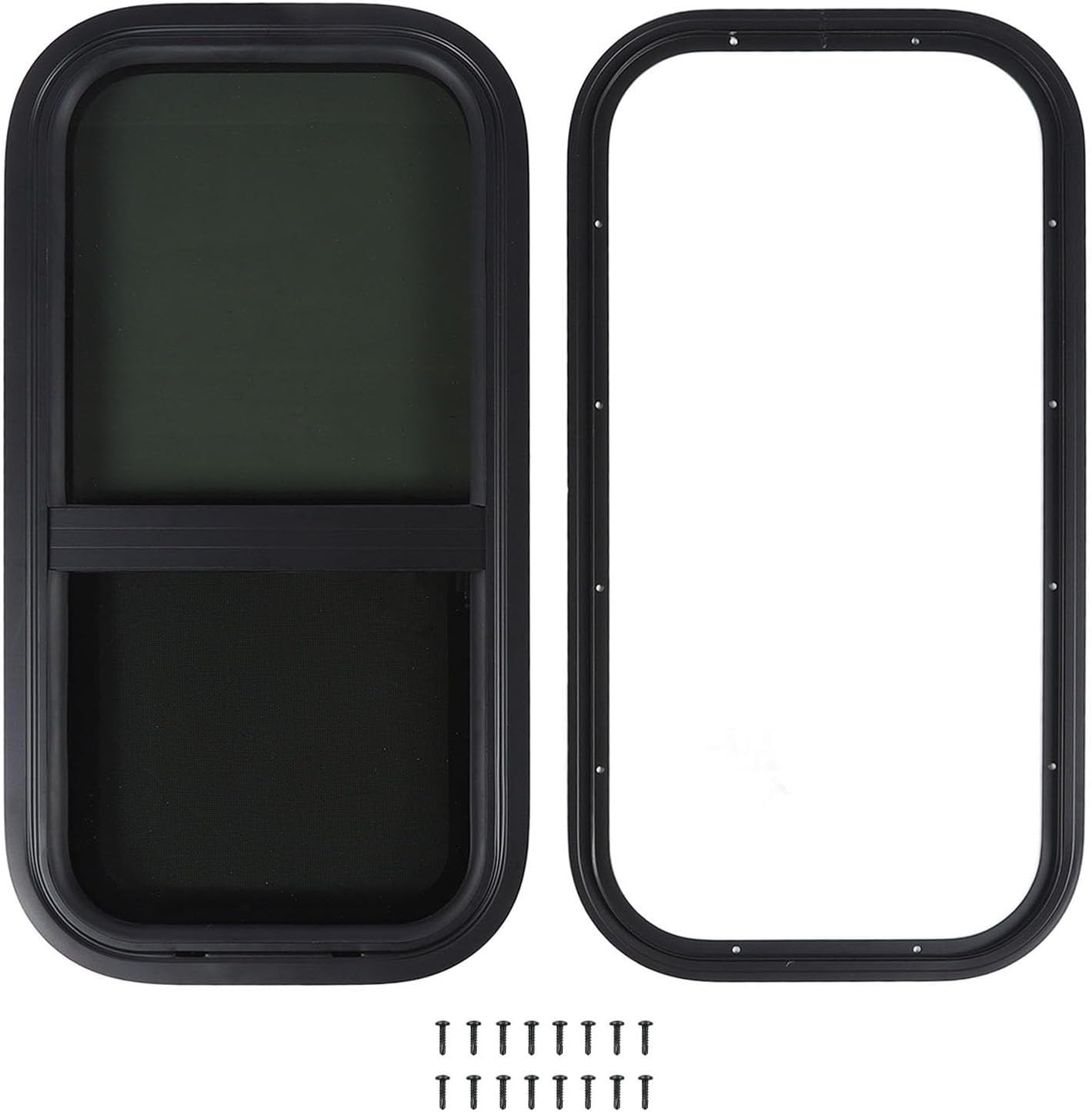 Fafeicy Kotes Window, Rounded Corner Sliding Level Open Window Aluminum Aluminum Trailer for Construction Vehicles