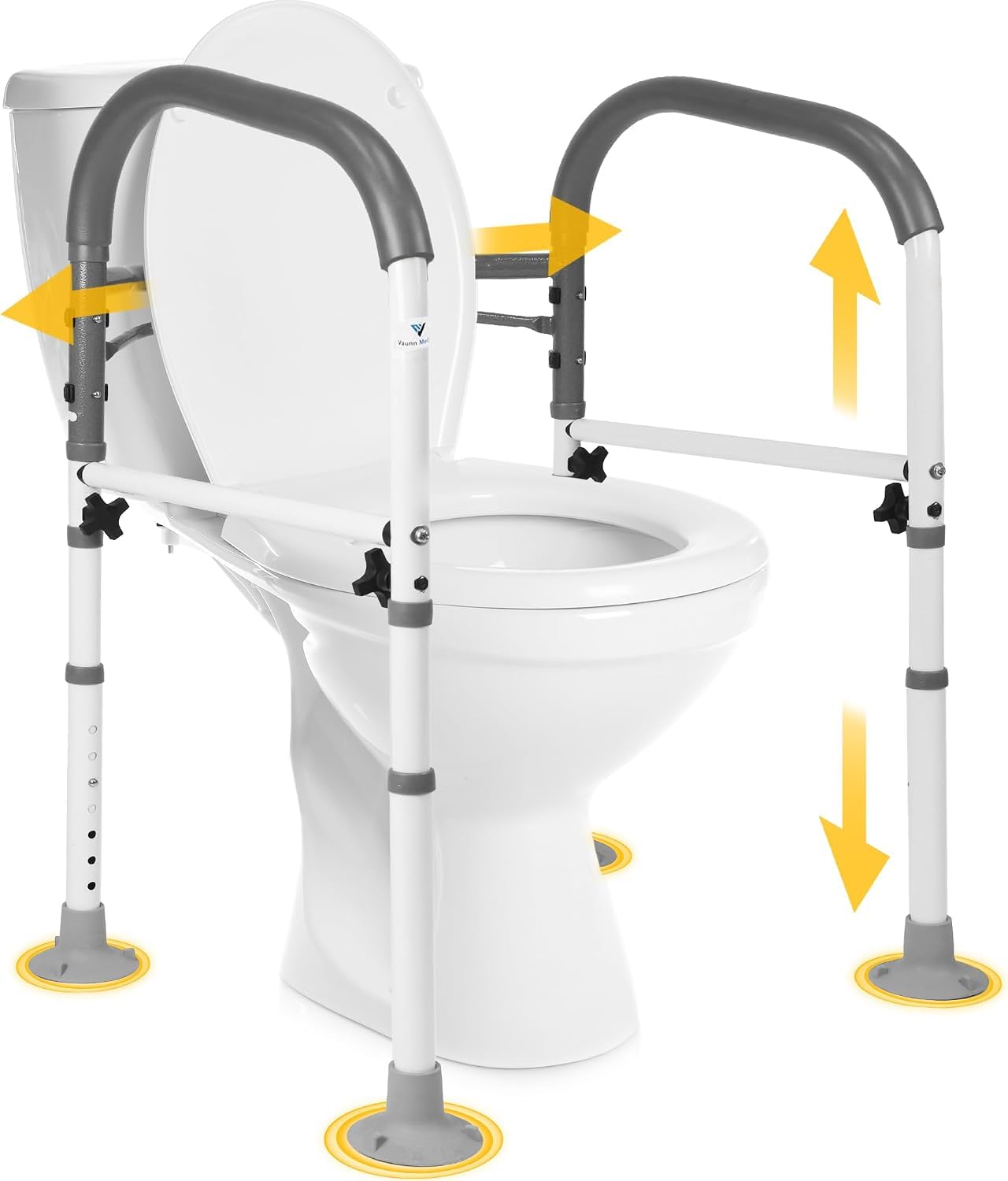 Vaunn Medical Adjustable Toilet Safety Rail