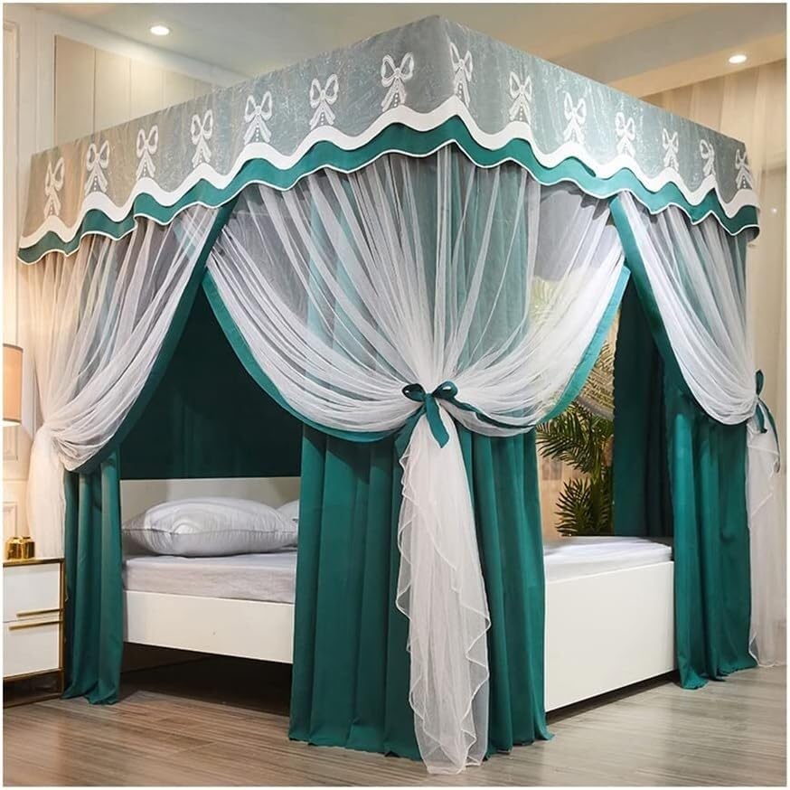 Moustiquaire de lit haut de gamme ELzEy avec structure métal 180X220