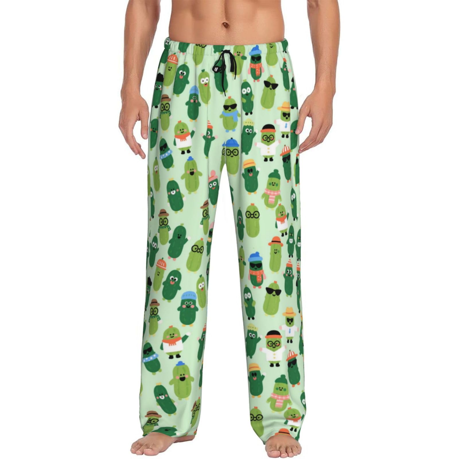 CHILEARTHER Funny Mens Pajama Pants Lounge Soft Sleep Pant Men Pajama Bottoms with Pockets Drawstring