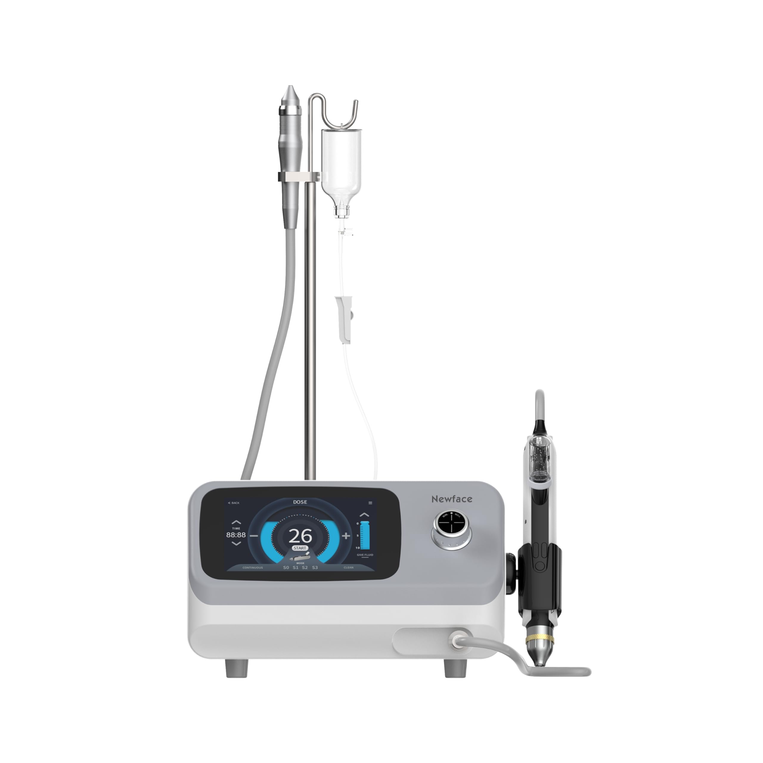 Version Rejuvenation Instrument Facial High Press Hydro Facial Oxygen Spray Beauty Machine Replenishing Repair Noninvasive Transdermal Absorption with Saltwater Cleaning Handle ETWS2C