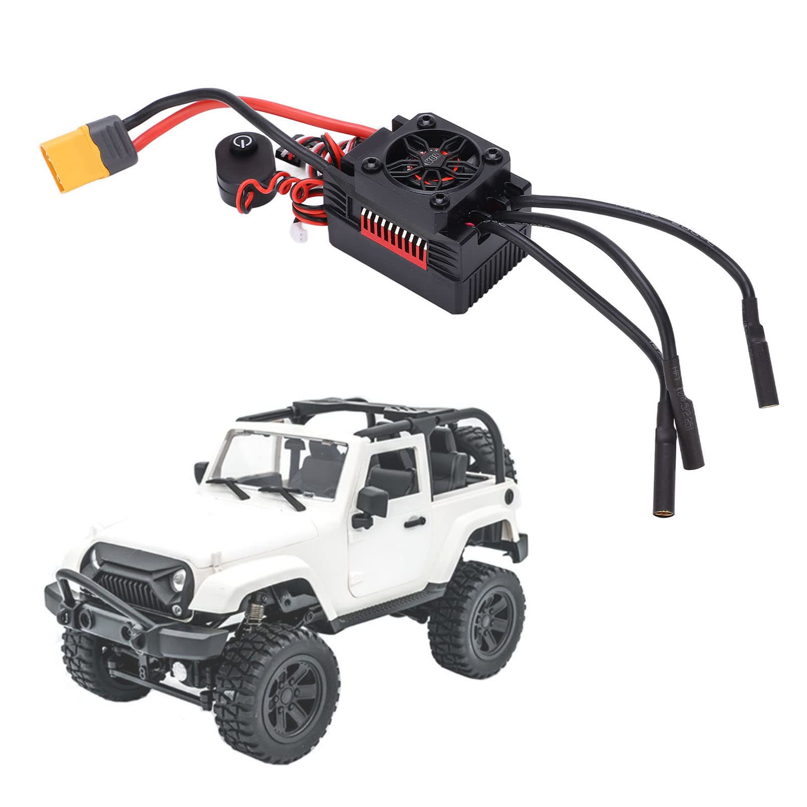 V2 RC Brushless ESC 60A wodoodporny elektroniczny regulator prędkości ze złączem XT60 do T do modelu RC 1/10