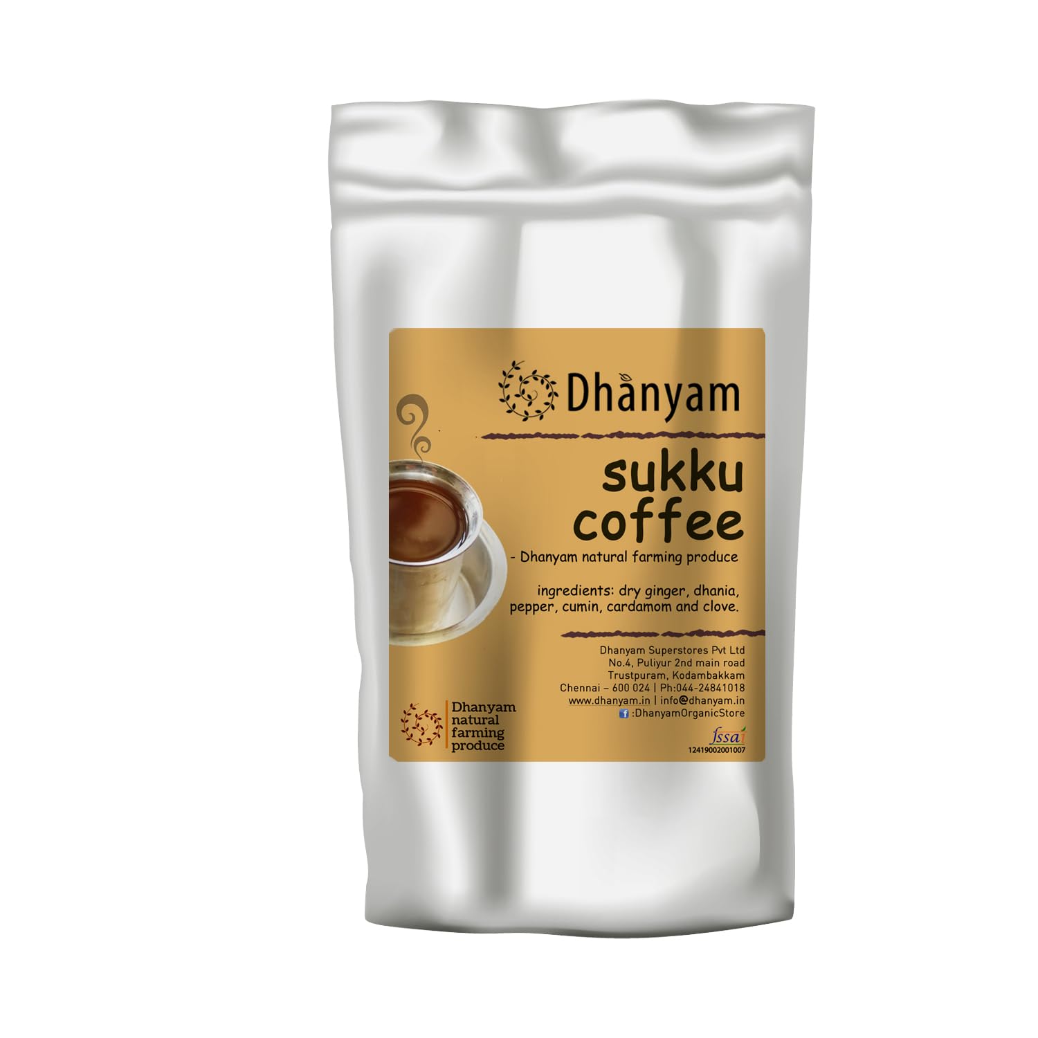 Dhanyam Sukku Coffee - Includes Dry Ginger, Dhania, Pepper & More | Dhanyam Natural Farming Produce | Aromatic and Invigorating Blend | Dry Ginger Coffee | Healthy Sukku Coffee (B0CX8LKM17) Amazon Price History, Amazon Price Tracker