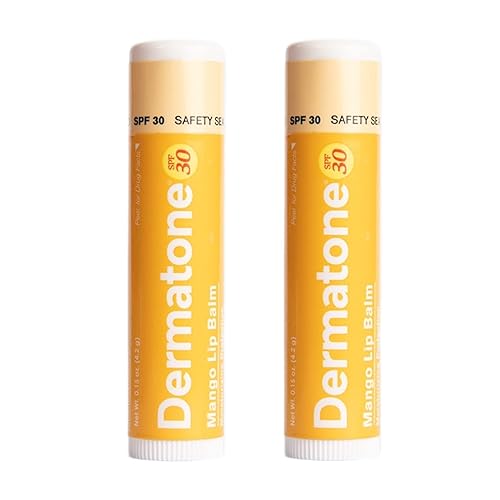 Dermatone Mango Lip Balm SPF 30  Bálsamo labial con protector solar  Hidratante con aloe y vitamina E  Medicado para calmar y reponer los labios