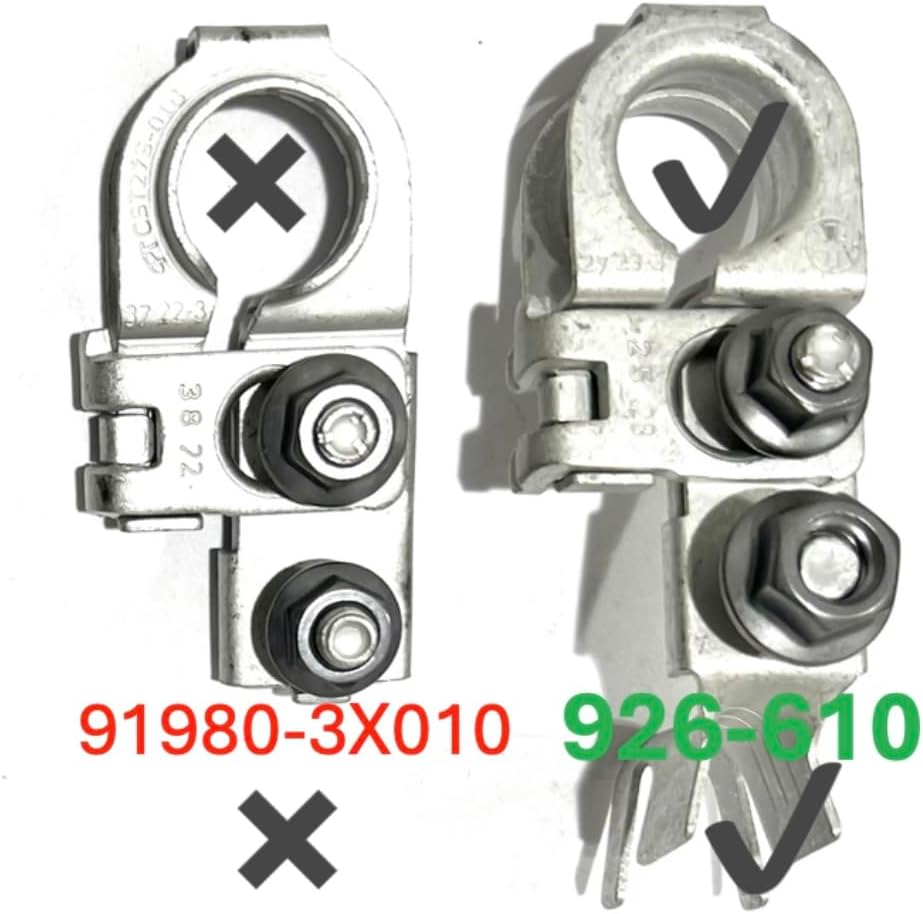 EDS NEW 926-610 926-610 compatible replacement Positive Battery Terminal for Chrysler Mopar Jeep Wranger Laredo GM Hyundai Kia etc vehicles. This is a CRIMP terminal connection with auxilliary post