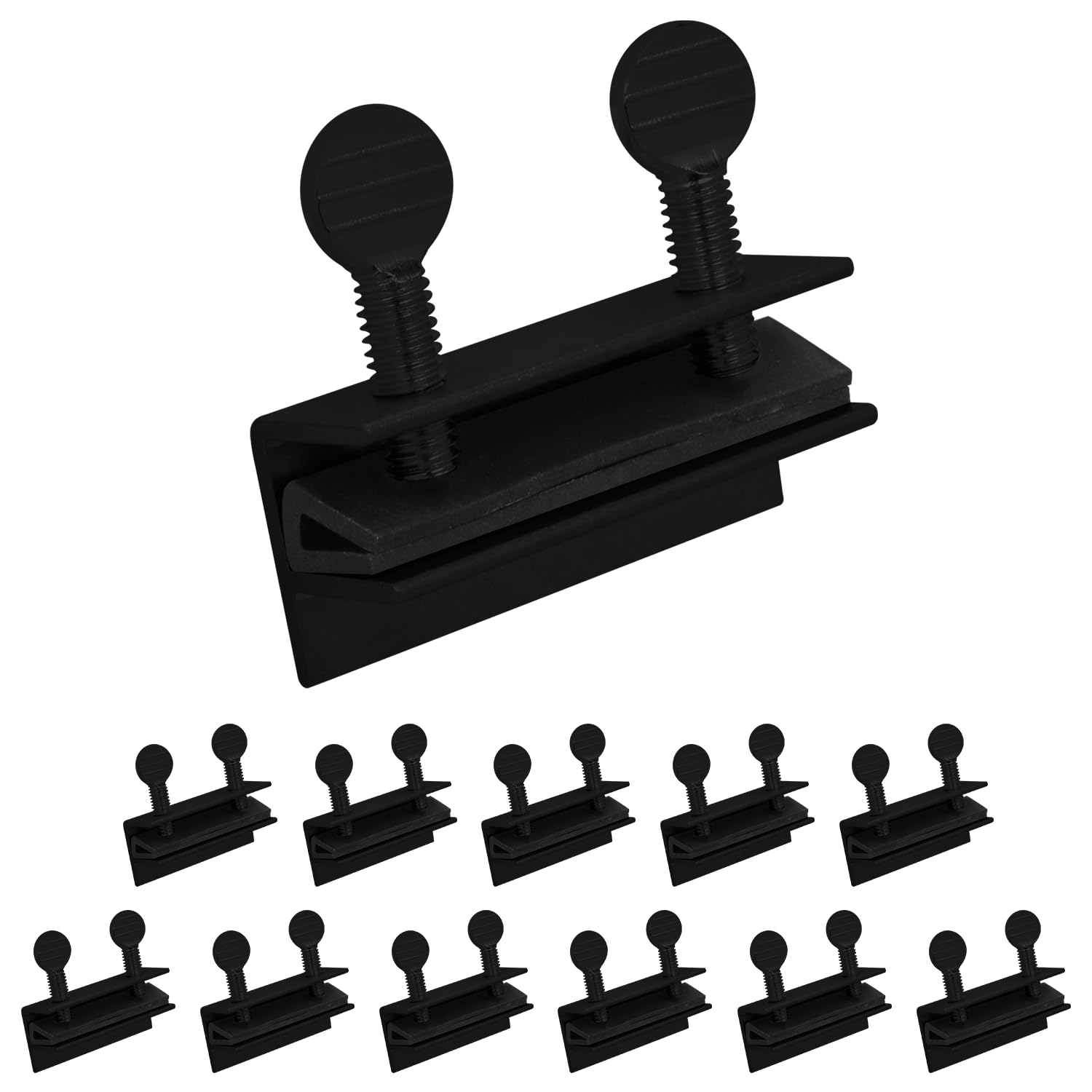 "Nuk3y Sliding Window Security Locks with Rubber Gasket (Black, 12 Pack)"