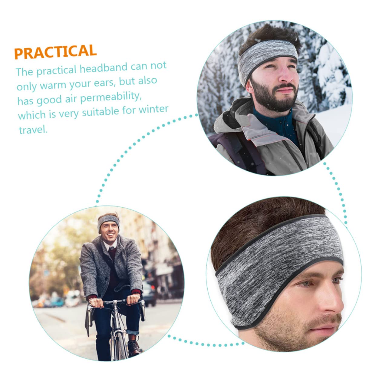 Bandeau Hiver Couvre Oreilles Sportsif Froid Accessoires pour Cyclisme Et Activités Extérieures