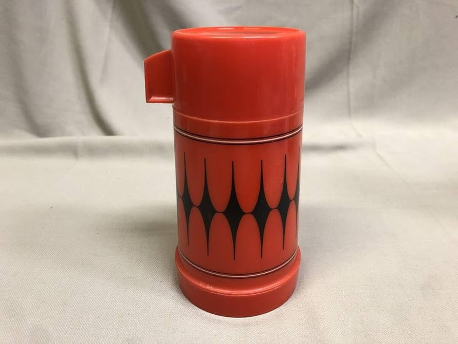 レトロ　アラジン魔法瓶　希少 昭和レトロ アラジン 赤チェック柄 魔法瓶 水筒 473ml - USA＆