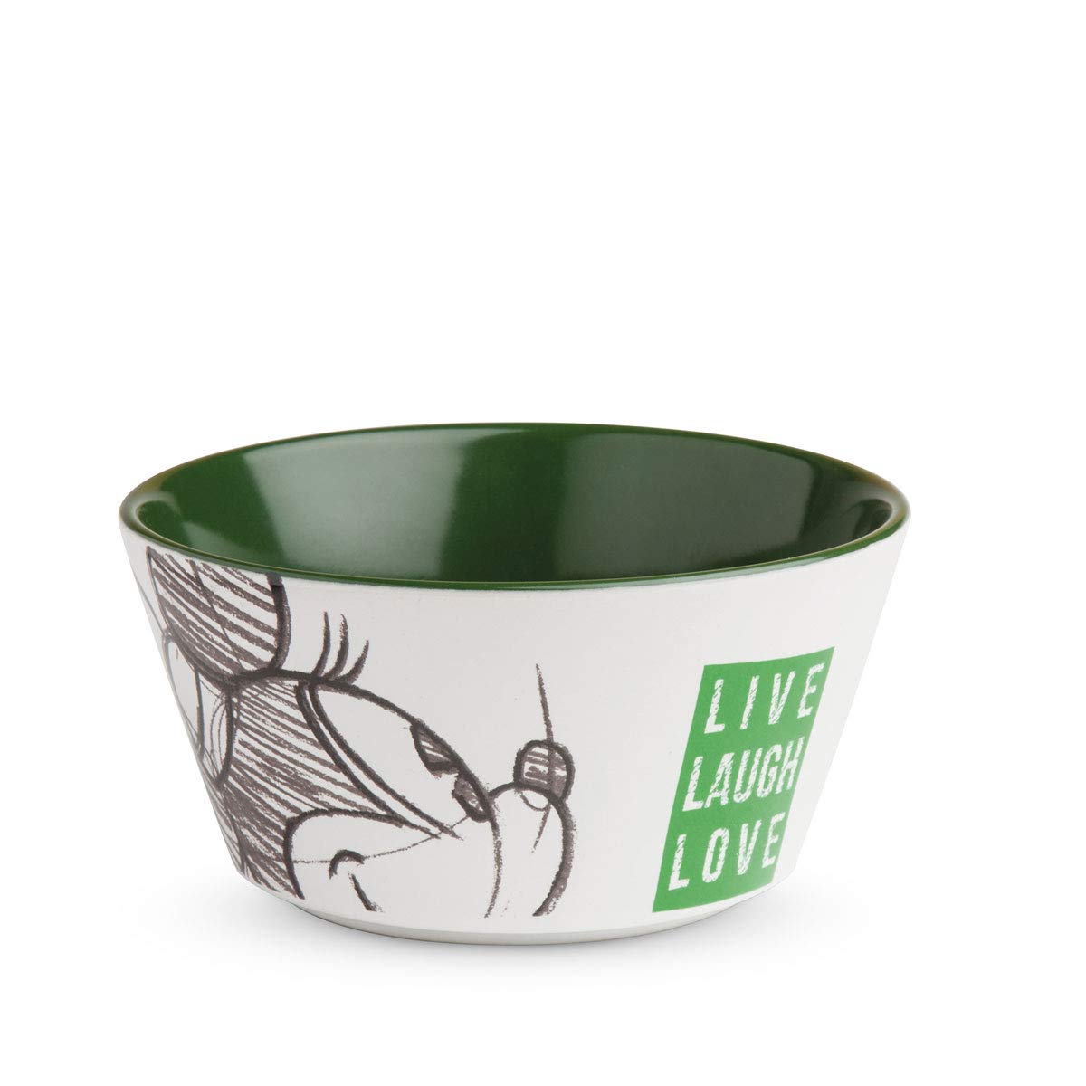 Egan Minnie Live Laugh Love Bowl, Green, Multi-Colour, Small