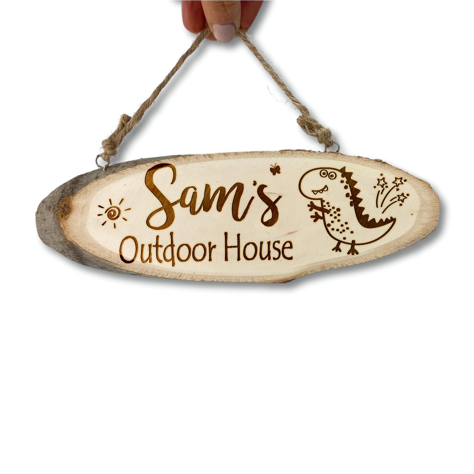 Snapklik.com : PCGAGA Engraved Kids Wooden Door Sign - Custom Oval Ash ...
