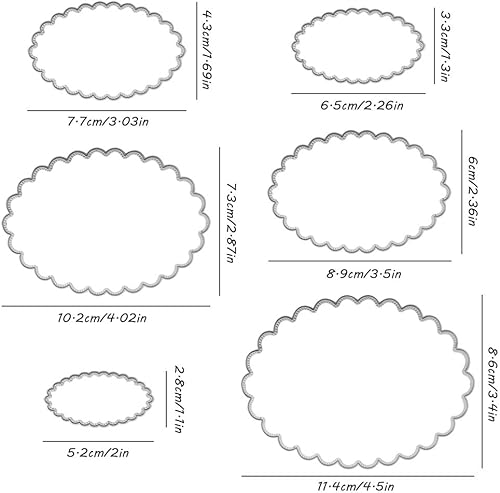 Miniatura 6 de DaKuan - 3 formas diferentes de troqueles de corte, moldes de plantilla de metal (ventana, onda ovalada y estrella), 19 piezas de herramientas de