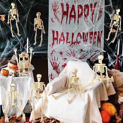 61vl5yHt2TL._AC_ ZHWKMYP Mini-Skelett-Figuren, Halloween-Skelett-Handwerk, für Halloween-Dekorationen, Zubehör, Partyzubehör, 24 Stück