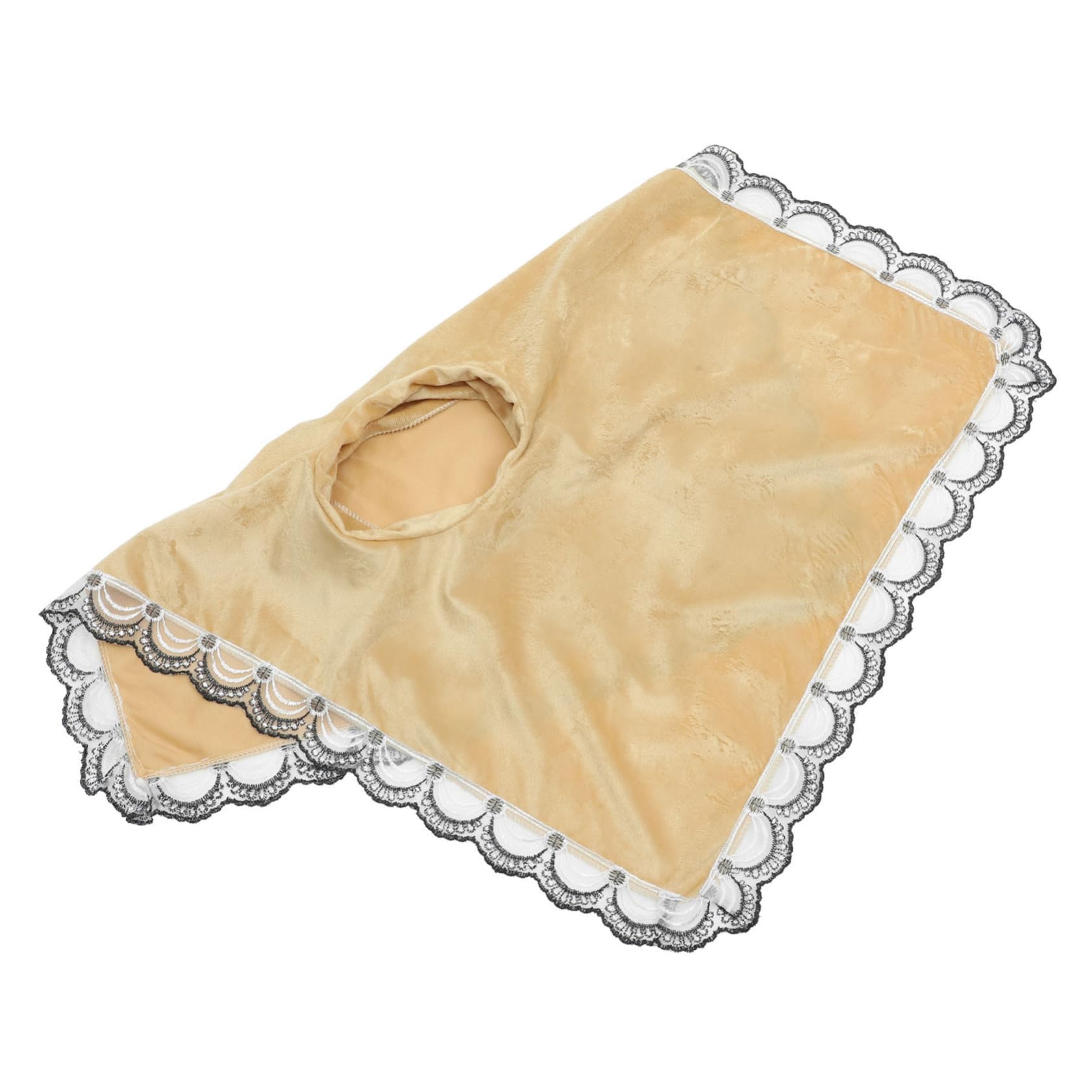 PartyKindom Face Hole Cover Massage Napkin Beauty Salon Sheet Breathable Polyester Spa Clinic Use