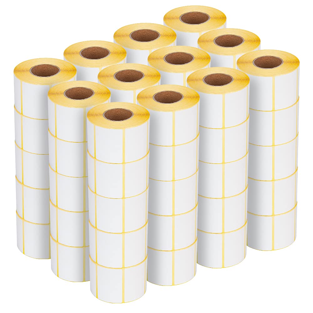 L LIKED Direct Thermal Barcode Label 39mm x 58mm Label for Weighing Sticker Grocery Scale Label, 800 Labels/Roll (60 Rolls)