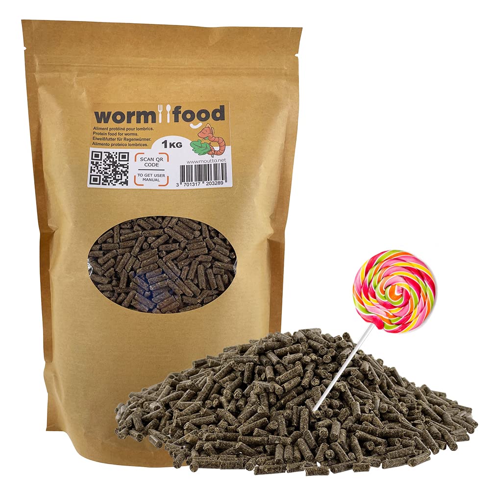 WormFood, aliment protéiné pour les vers de terre | Idéal pour la reproduction et l’élevage (1kg)