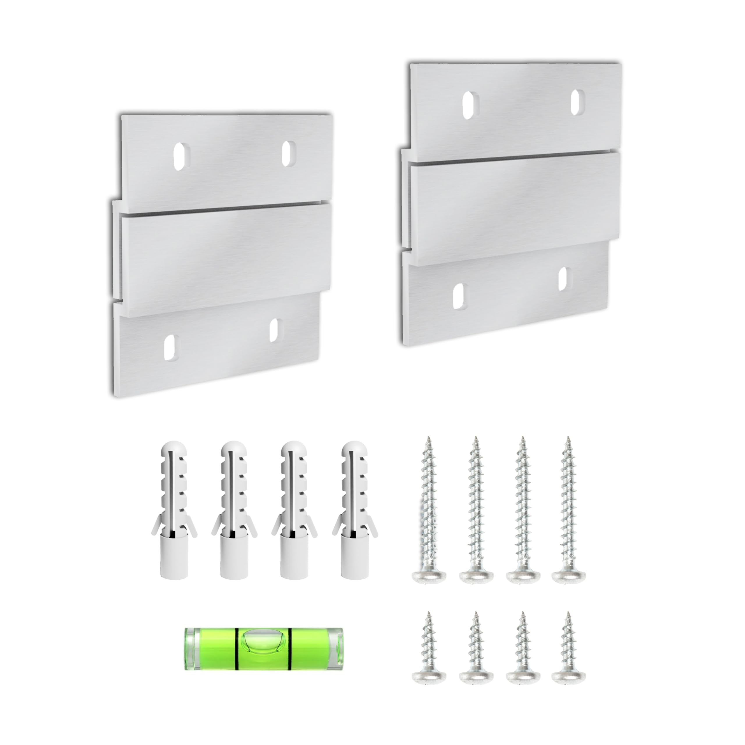 French Cleat 2 inch 2 Pairs Mirror Hanger Kit 30 lb Z Hanging Heavy Picture Mirror Frame Wall Mounting Bracket Hardware Duty Clips Hangers Brackets