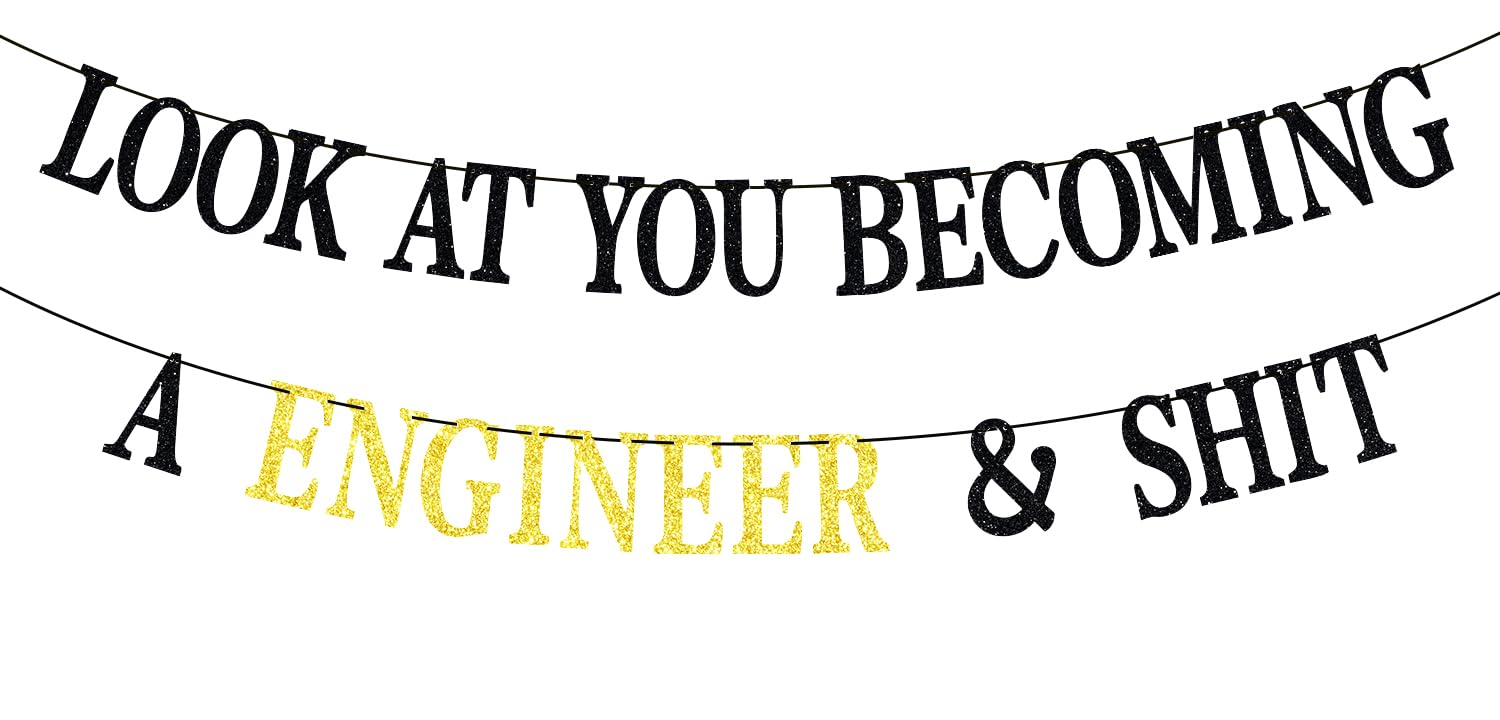 Congrats Engineer Banner, Congrats Grad/Future Engineer Hanging Sign, Class of 2025 College Engineering Graduate Party Decorations