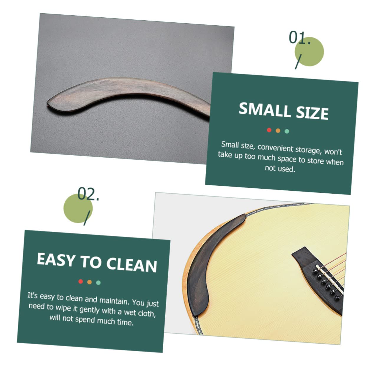 ibasenice 4kawałki Guitar Armrest Support z Drewna Trwały Uchwyt Rękę Do Gitary Akustycznej Łatwy Instalacji Ergonomiczny Design Do Doskonałej Gry Gitarze
