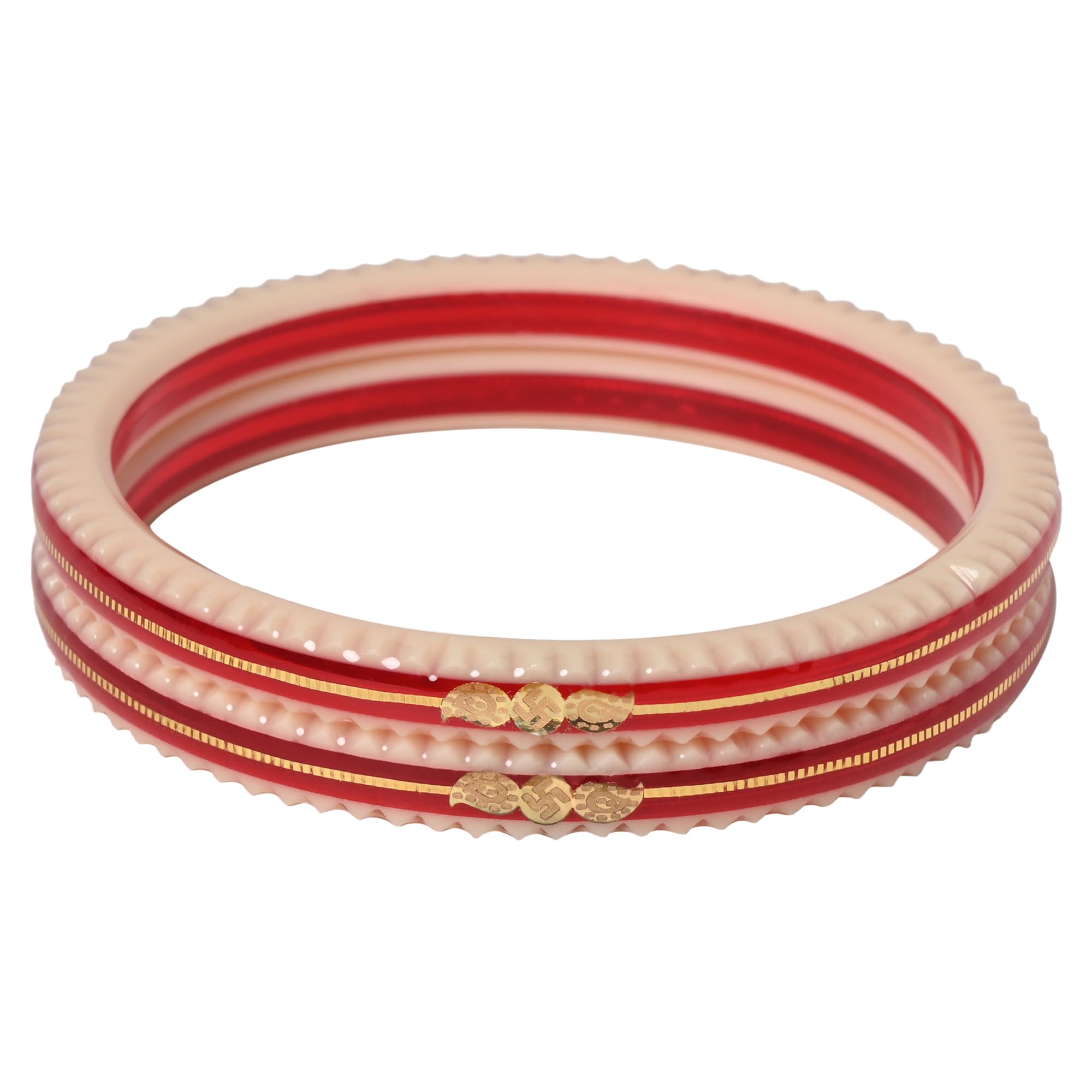 Crimson Charm Women’s Bangle” 916 Hallmark 22k Certificate(1 Pair)-image-18