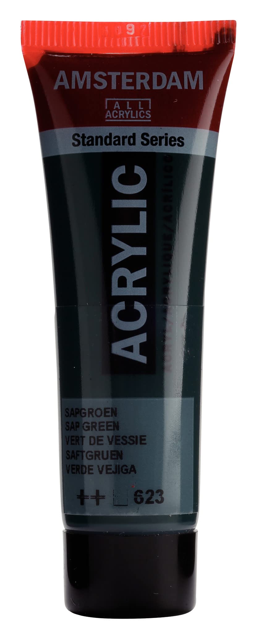 Amsterdam Standard Series Acrylic Paint Tube 20 ml - Sap Green 623 - Semi-Transparent & Lightfast