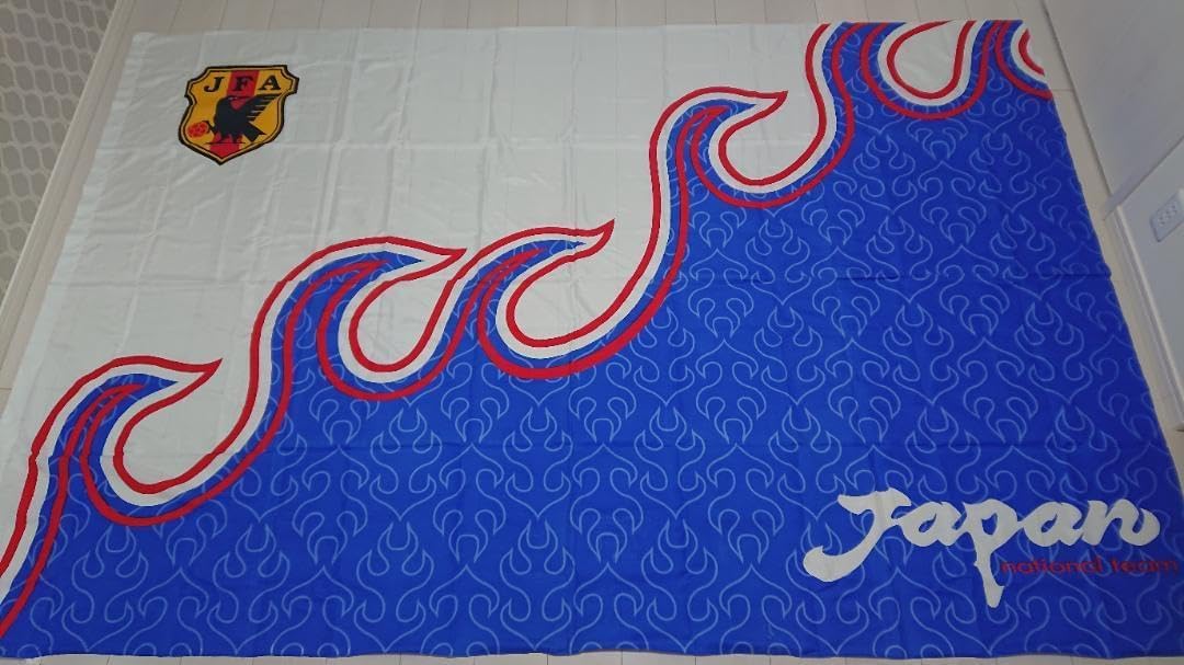 ☆サッカー日本代表 炎 特大フラッグ☆９８年フランスＷ杯 ☆サッカー日本代表 炎 特大フラッグ☆98年フランスW杯 W杯を