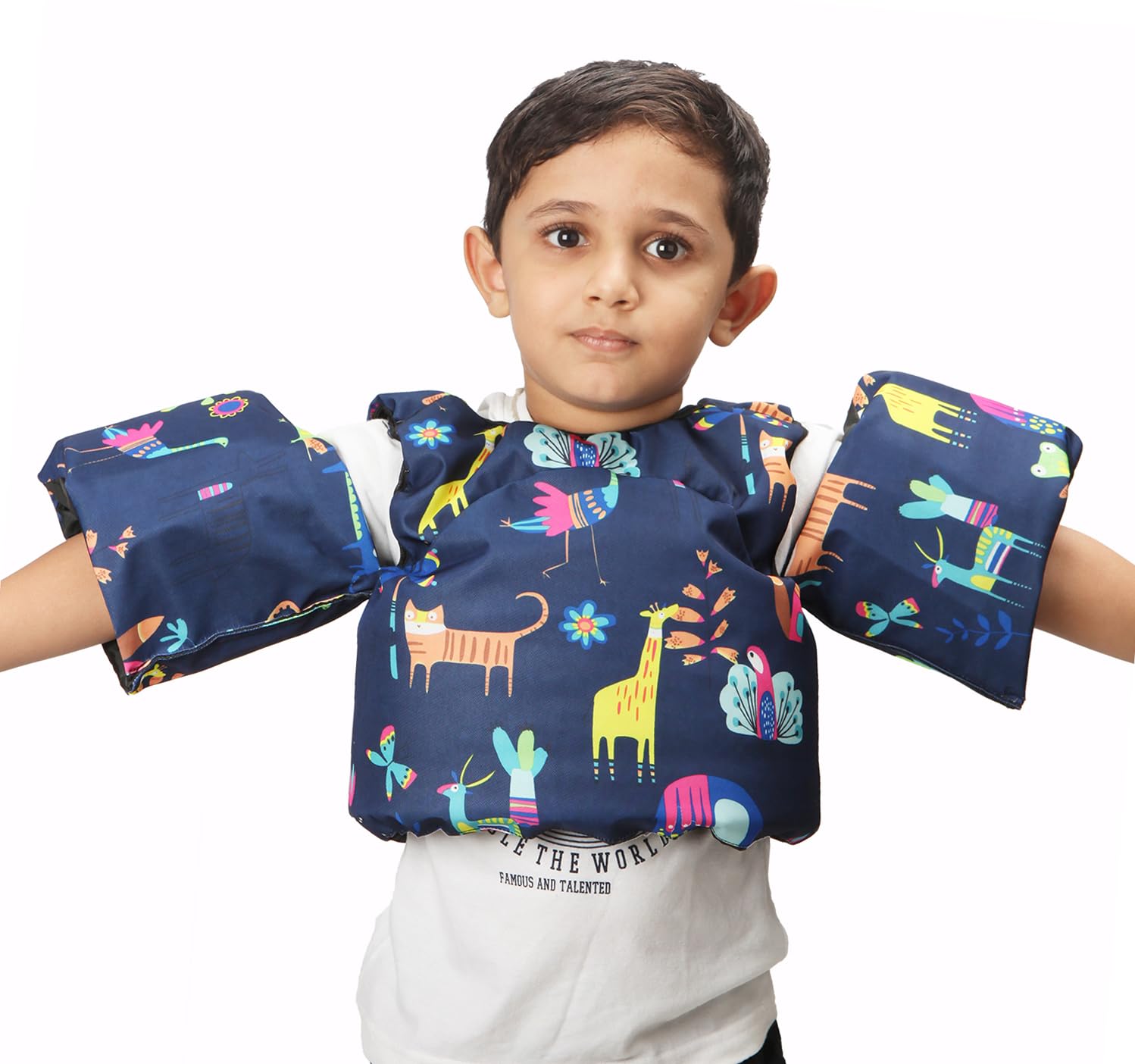 Multi-Color Kids Swimming Jacket, Adjustable Fit (M-Age-4-8Years) 1
