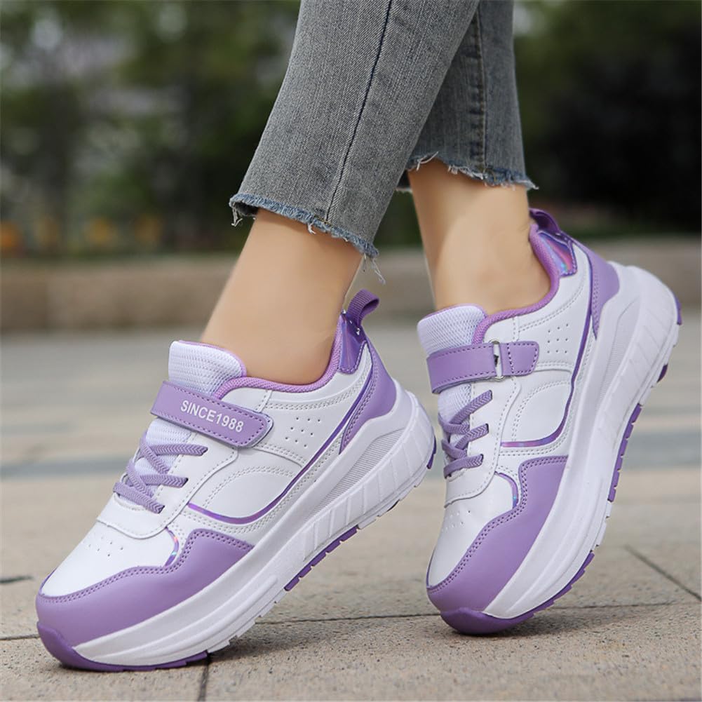 ENEN 2-in-1 Roller Schuhe Kinder Streetstyle Outdoor Turnschuhe mit 4 Rollen Versenkbarer