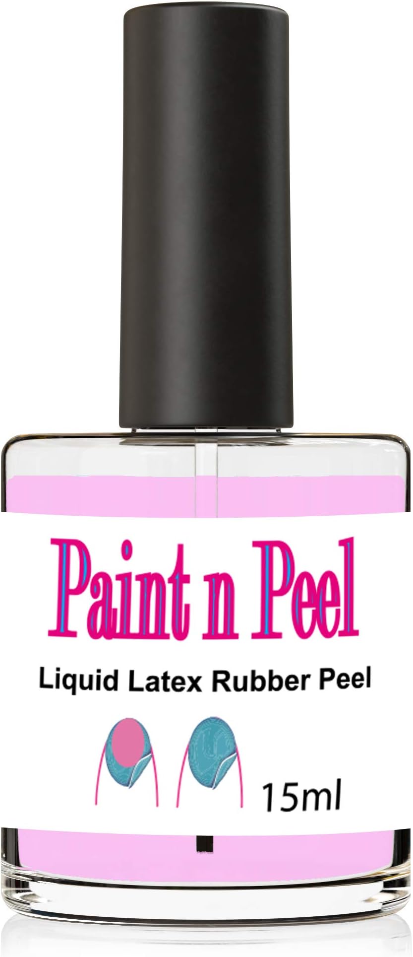 Palisade liquid tape nail polish pain n peel blue latex 15ml bottle nail art lines and dots ido beauty (Pink)