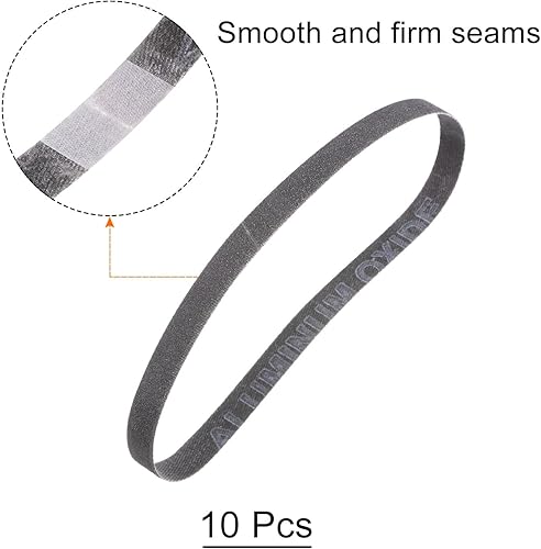 Miniatura 9 de HARFINGTON 10 cintas de lija de 38 x 13 pulgadas de papel de lija de carburo de silicio de grano 180 para lijar, pulir, metal, madera, pintura