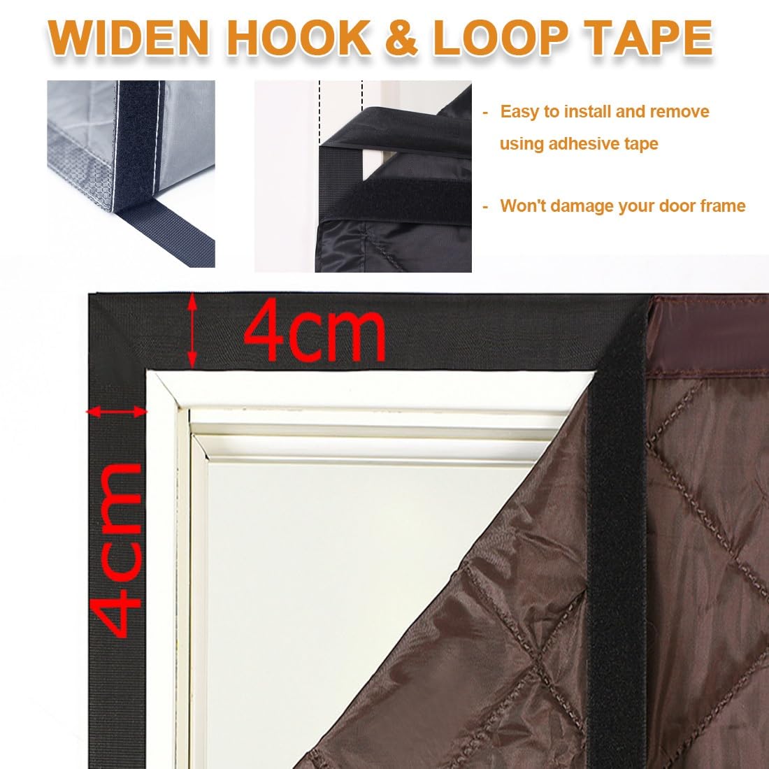 Rideau Thermique Isolant Anti Froid en d'hiver, Kit D'isolation de Fenêtr, Couverture de fenêtre en tissu Oxford, Coupe-Vent, Imperméable, Isolant Phonique(Noir,195x175cm)