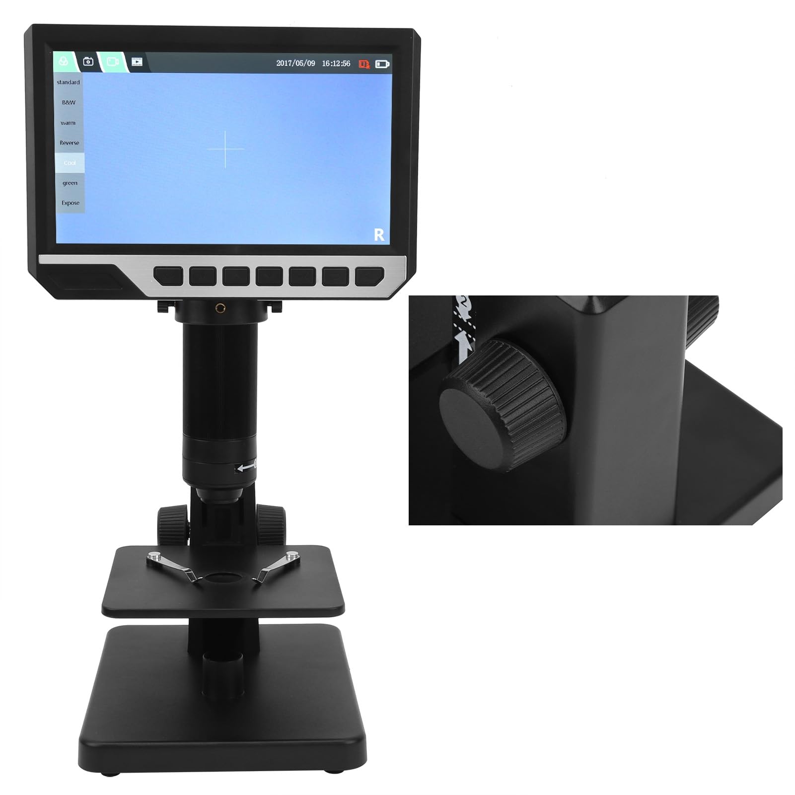 Zerodis 12-MP-Digitalmikroskop, 2000-fache Vergrößerung mit 7-Zoll-HD-Bildschirm für die Reparatur von Leiterplatten und die Identifizierung von Edelsteinen