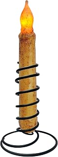 Black Spiral Taper Candle Holder Stand Country Primitive Décor
