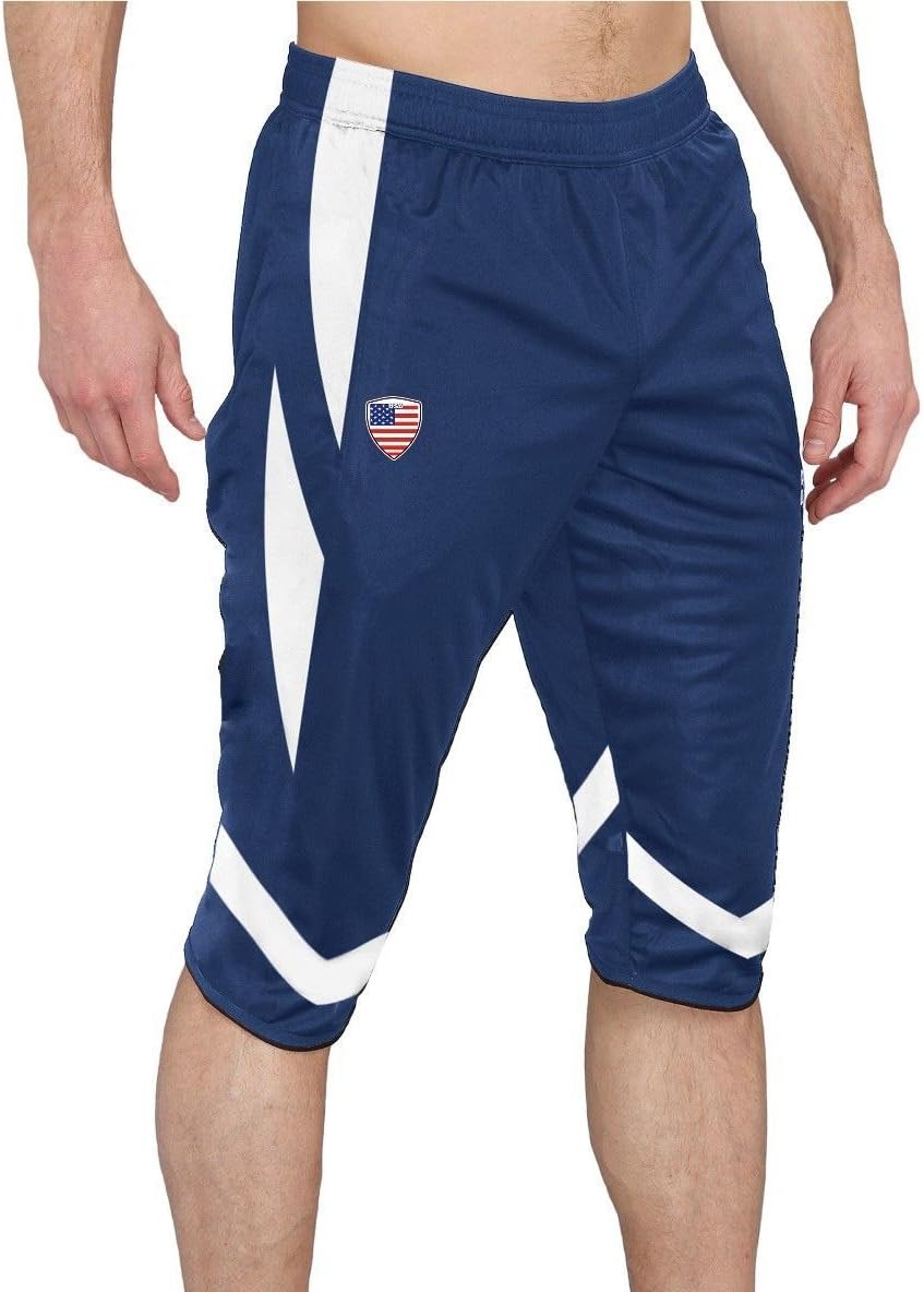 ARZA Training Pants USA 3/4 (Small, Navy-White)
