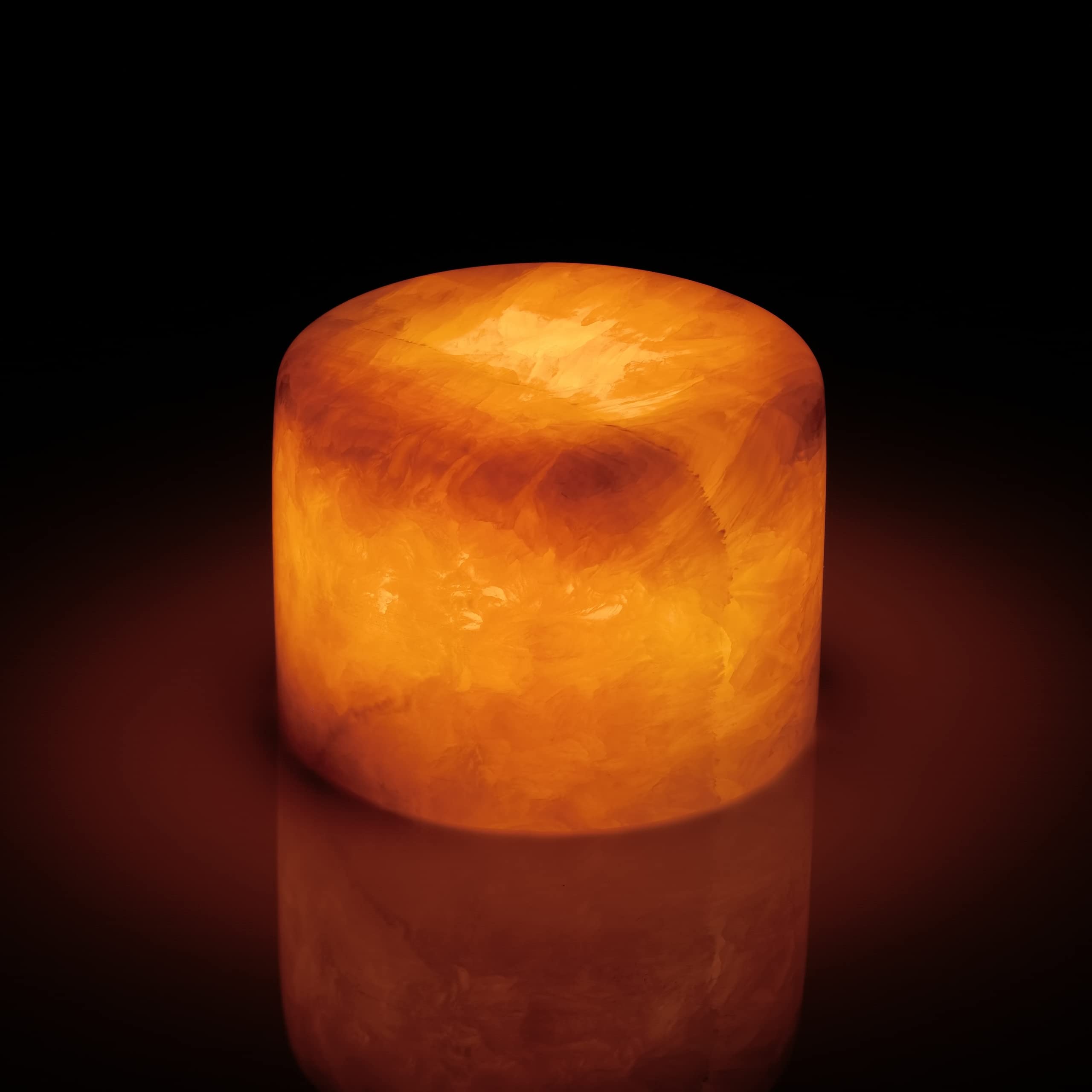 Auraglow Lámpara LED con efecto de sal de mármol y roca, luz blanca cálida con función de temporizador, perfecta para dormitorio, salón u oficina, alta