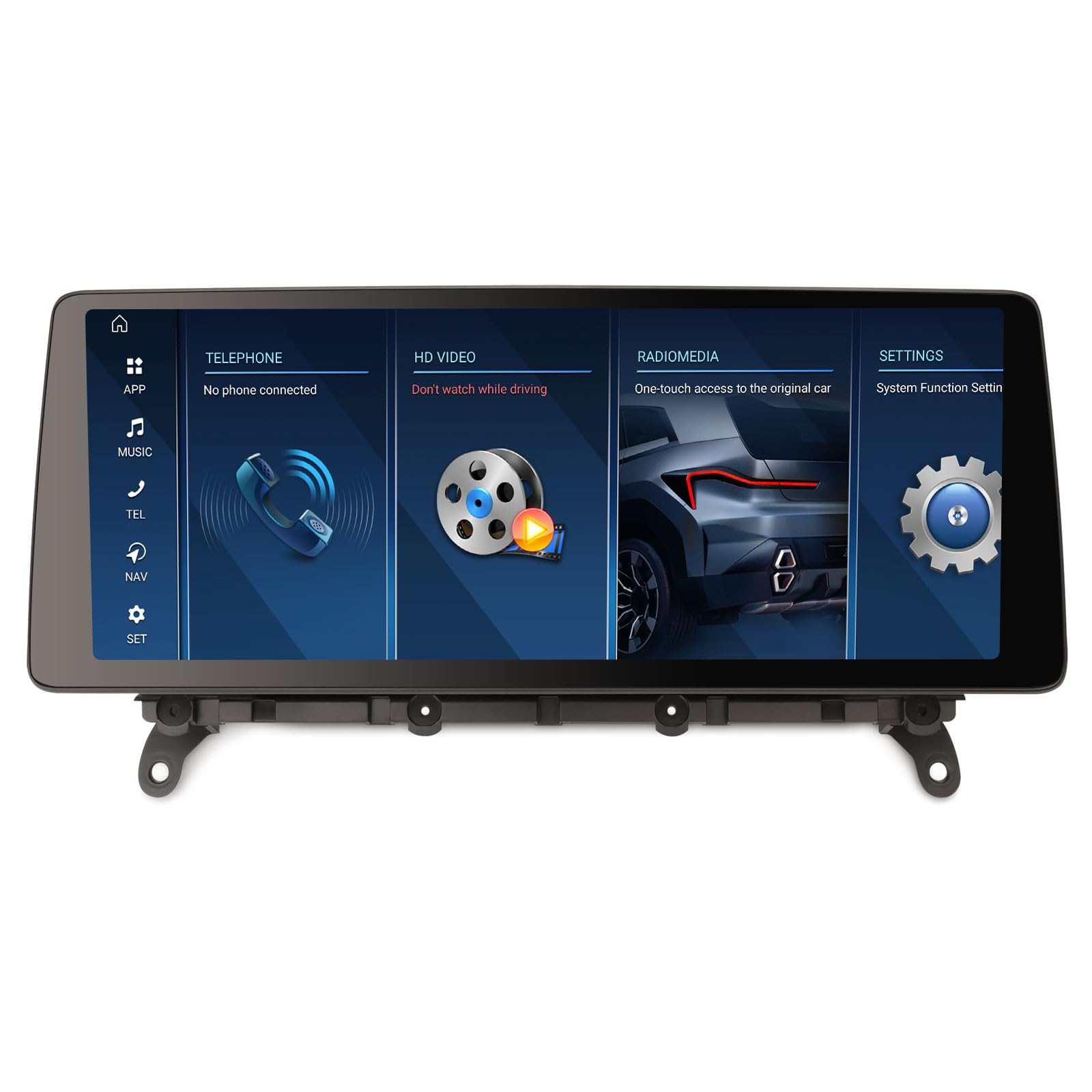 12,3" Pantalla 8-Core 8GB+128GB Android 14 Radio Coche Bluetooth GPS Navegador para BMW X3 F25 X4 F26 (2013-2017) NBT Soporta IPS Pantalla táctil iDrive CarPlay Android Auto WiFi 4G Canbus iDrive DSP