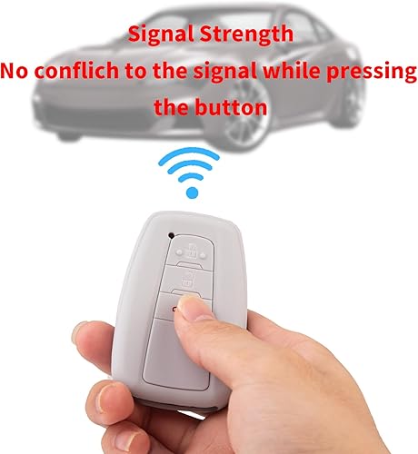 Miniatura 6 de IZOA - Funda para llavero Toyota, protector de llave de silicona con llavero compatible con Toyota Corolla Levin Camry Prado 2018-2021, CHR, Levin,